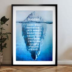 Zidni plakat s EXTRA efektom - Iceberg of Success