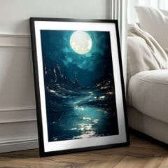 Zidni poster s EXTRA efektom - Moonlit Waves